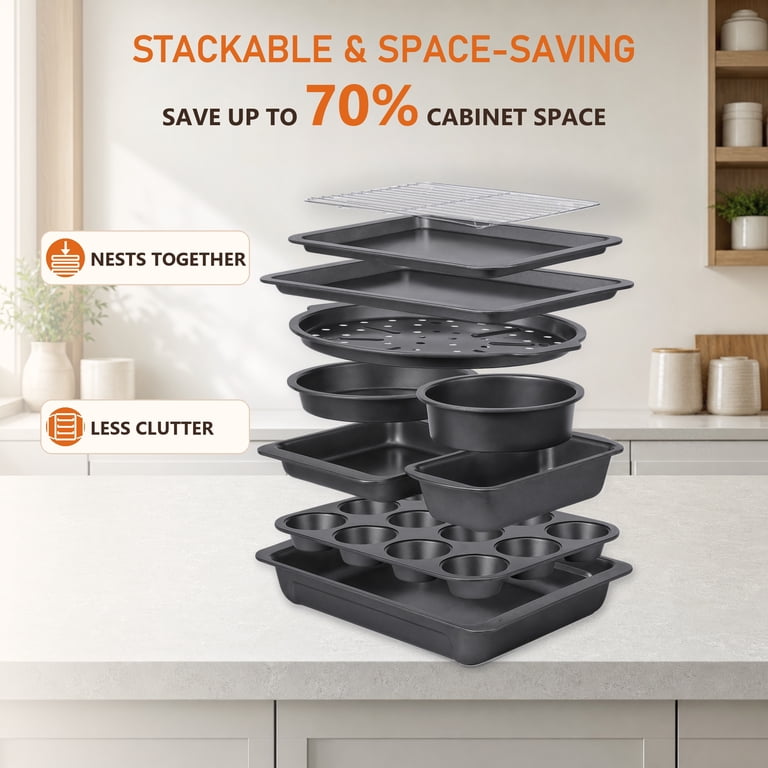 Hongbake 29-Piece Nonstick Carbon Steel Bakeware Set photo 6