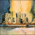 thumbnail image 2 of Bolokofsky, Ronald 15x15 White Modern Wood Framed Museum Art Print Titled - Urban Summer I, 2 of 4