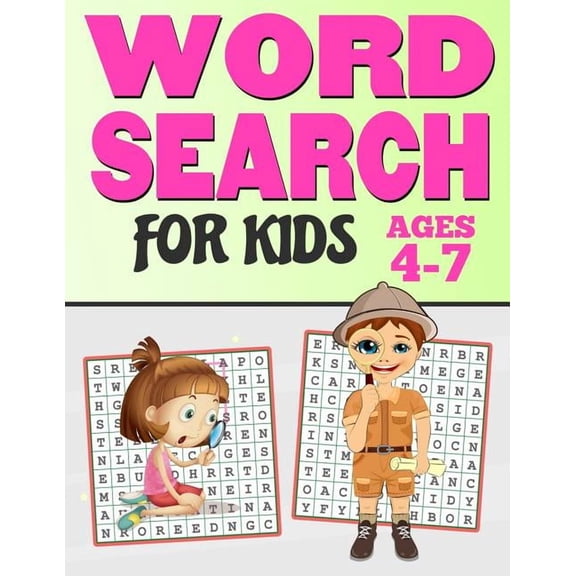 Word Search for Kids Ages 4-7: 65 Fun and Easy Word Search Puzzles - Large Print Activity Workbook (8.5 X 11), (Paperback)