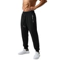 thumbnail image 2 of VV AVEORS Mens Sweatpants Tapered Joggers With Zipper Pocket Casual Athletic Workout Lightweight Track Pants For Running Gym Black 2XL, 2 of 9