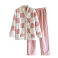 thumbnail image 2 of Aloohaidyvio Pajamas Set for Women Soft Comfy Fleece Pjs Pullover Pants Loose Plush Sleepwear Fuzzy Loungewear for Winter Sizes 2XL, 2 of 6