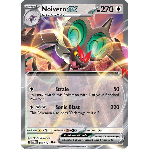 Pokemon Prismatic Evolutions Double Rare Noivern ex #91