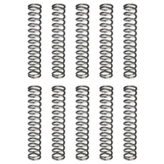 Uxcell 10 Pack Compression Spring, 8mm OD, 1mm Wire Size, 45mm Free Length, Spring Steel Construction Extended Mechanical Compression Springs for Shop and Home Repairs, Silver Tone
