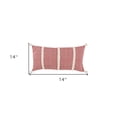 thumbnail image 3 of HomeRoots 518669 14 x 14 in. Red & White Cotton Pillow with Tassels Edges, 3 of 5