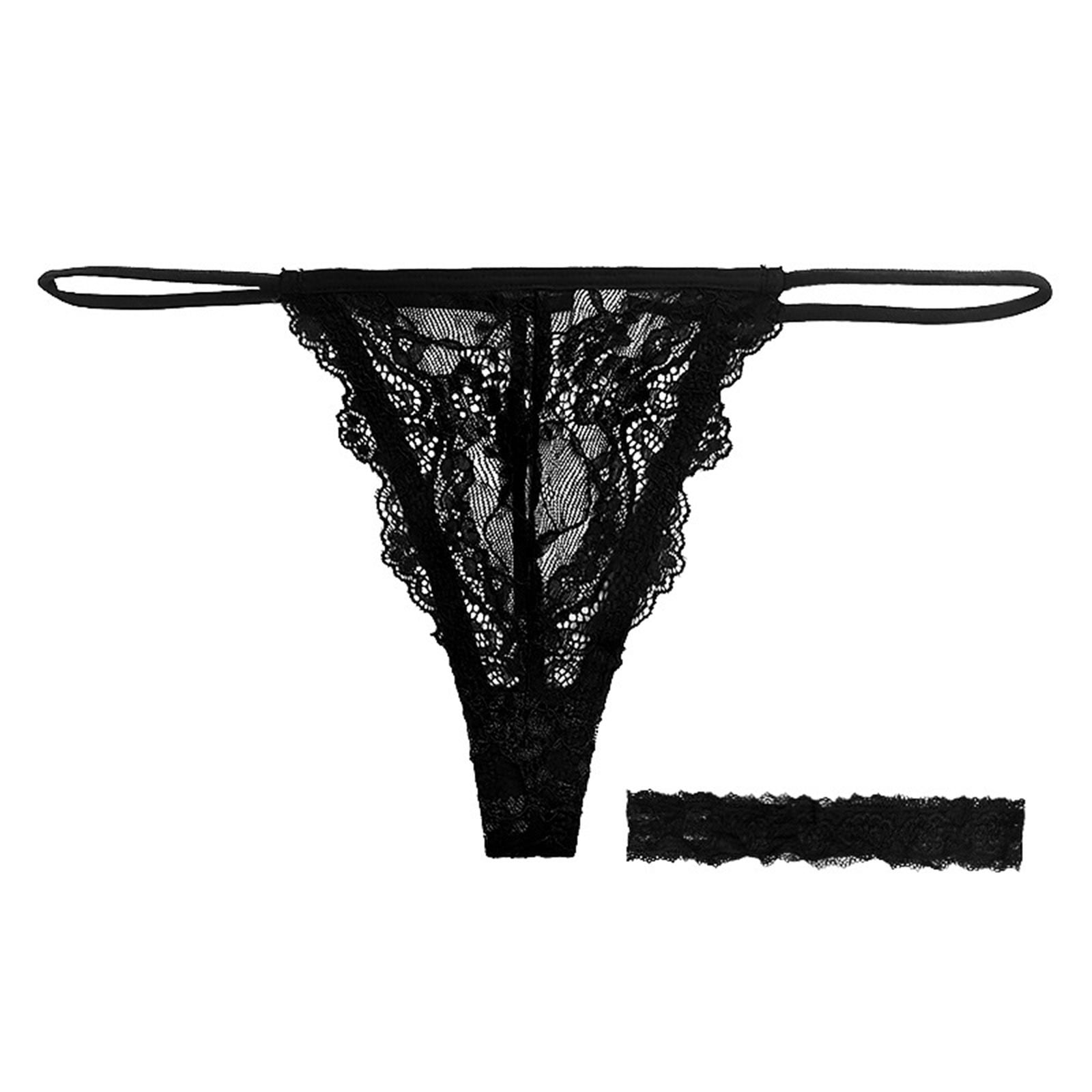 Odeerbi Clearance Lace Briefs See Through Panties Women Lace Underwear Lingerie Thongs Panties