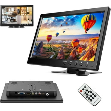 Podofo 10.1” HD Monitor for Mini TV & Car Video Player & Computer Display TFT LCD Color Screen for Car Backup Camera & Home Security System Built in Speaker Support BNC/AVI/VGA/HDMI