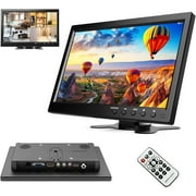 Podofo 10.1 HD Monitor for Mini TV & Car Video Player & Computer Display TFT LCD Color Screen for Car Backup Camera & Home Security System Built in Speaker Support BNC/AVI/VGA/HDMI