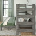 thumbnail image 5 of Max & Lily Solid Wood Modern Farmhouse Bunk Bed, L-Shaped Twin over Queen Bed Frame For Kids, 5 of 9