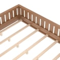 thumbnail image 3 of Bellemave Queen Size Floor Bed with Bookshelf, Wood Montessori Beds with Slats and Safety Guardrail, Low Profile Queen Bed Frame with Fence, No Box Spring Needed (Natural), 3 of 8
