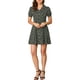 thumbnail image 2 of INSPIRE CHIC Vestido de Camisa de Manga Corta con Estampado Floral para Mujeres XL Negro, 2 of 7