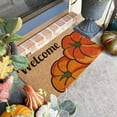 thumbnail image 6 of Thanksgiving Pumpkin Rug 23.6x15.7 Inches Fall Decor Bath Mat Non Machine Washable Welcome Doormat Orange Pumpkin Shaped Floor Mat for Front Door Bathroom Living Room Kitchen Home Decor, 6 of 9