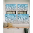 thumbnail image 2 of Summer Beach Short Blackout Curtains 24 Inch Long Summer Water Ripple Ocean Art Realistic Seabed Rod Pocket Kitchen Curtains, 2 Panels Thermal Insulated Room Darkening Drapes for Bedroom, 42"W x 24"L, 2 of 5