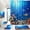 Azure, variant on Hadint 4Pcs Summer Beach Shower Curtain Set, Blue Sea Beach Shower Curtain and Rug Set, 12 Pcs Hooks, 71in x 71in