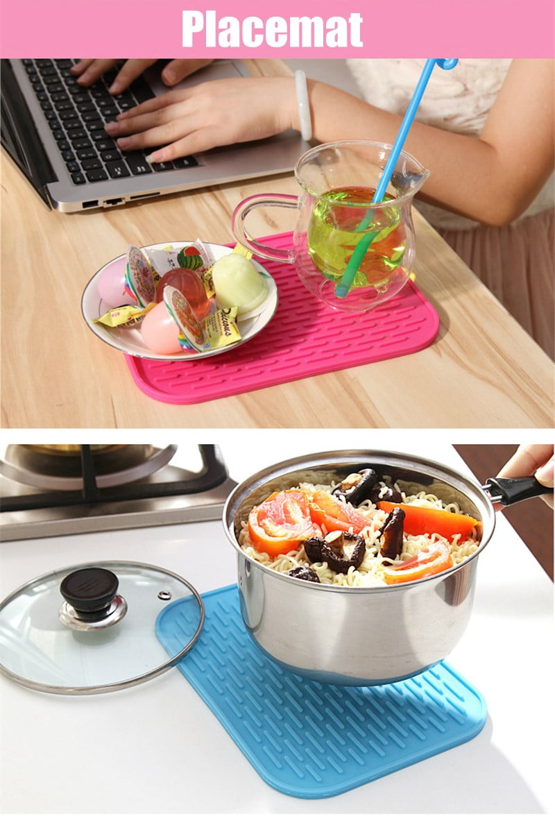 Silicone Trivet Pot Mat, Silicone Pot Holders for Hot Pan and Pot Pads.  Heat Resistant Counter Mats for Tables Placemats,Countertops, Spoon Rest  and