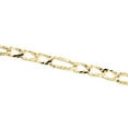 thumbnail image 4 of 10K Yellow Gold Diamond Cut Textured Fancy Figaro Link Chain 7mm Necklace 22", 4 of 7
