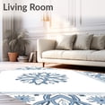 thumbnail image 2 of ODIKA 3'x5' Machine Washable Non-Slip Area Rug, Latch Hook Pillowcase Kit Snowflake Embroidery High Traffic Rug, White, 650744, 2 of 7