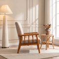 thumbnail image 2 of iooHug Mid-Century Modern Arm Chair, 25" Wide Accent Chair with Microfiber Upholstery for Living Room, Bedroom, 2 of 7
