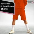 thumbnail image 3 of Weaves & Knits Men's Fleece Sweat Shorts Originals Pockets Mideweight Soft 7 inseam, M, Orange, 3 of 5
