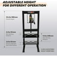 thumbnail image 2 of 6-Ton Hydraulic Shop Press, H-Frame Garage Floor Press with Built-in Relief Valve, Adjustable Work Table & Stamping Plates for Metal Bending, Straightening, and Bearing Installation, 2 of 6