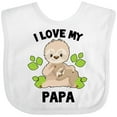 thumbnail image 3 of Inktastic Cute Sloth I Love My Papa with Green Leaves Boys or Girls Baby Bib, 3 of 4