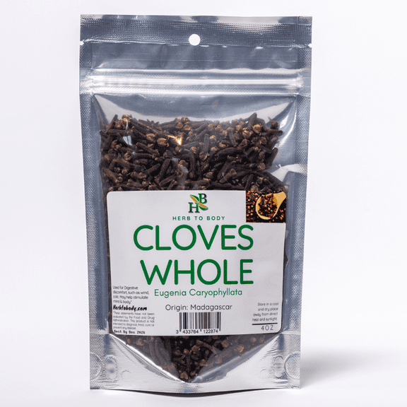 Herb To Body Cloves Whole | Eugenia Caryophyllata | Wildcrafted | 4oz