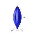 thumbnail image 2 of Vickerman 8" Purple Shiny Line Finial Ornament, Pack of 4, 2 of 3