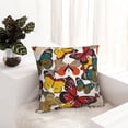 thumbnail image 6 of Pofeuu Retro Floral Butterfly Print Double-sided plush pillowcase Square Throw Pillow Covers Pillows Cover for Living Room Bedroom Sofa Couch Cushion Cover（No pillow core）-12"x12", 6 of 7