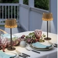 thumbnail image 2 of Merkury Solar Outdoor Weather-Proof Rattan Shade Lamp, 2 of 5