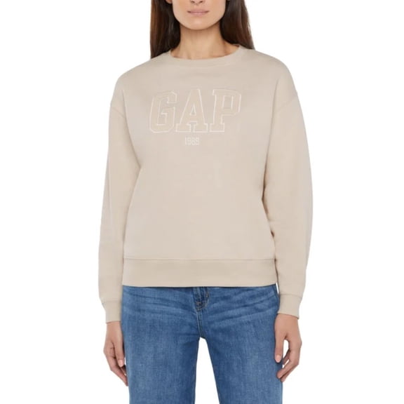 Gap Women’s Logo Crewneck Sweatshirt - XL - Cream