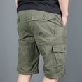 thumbnail image 4 of Herrnalise Mens Work Shorts 9" Work Pants for Mens Portable Phone Charge Shorts Multi Pokets Cargo Shorts Comfy Cotton blend Shorts Olive Green, 4 of 6