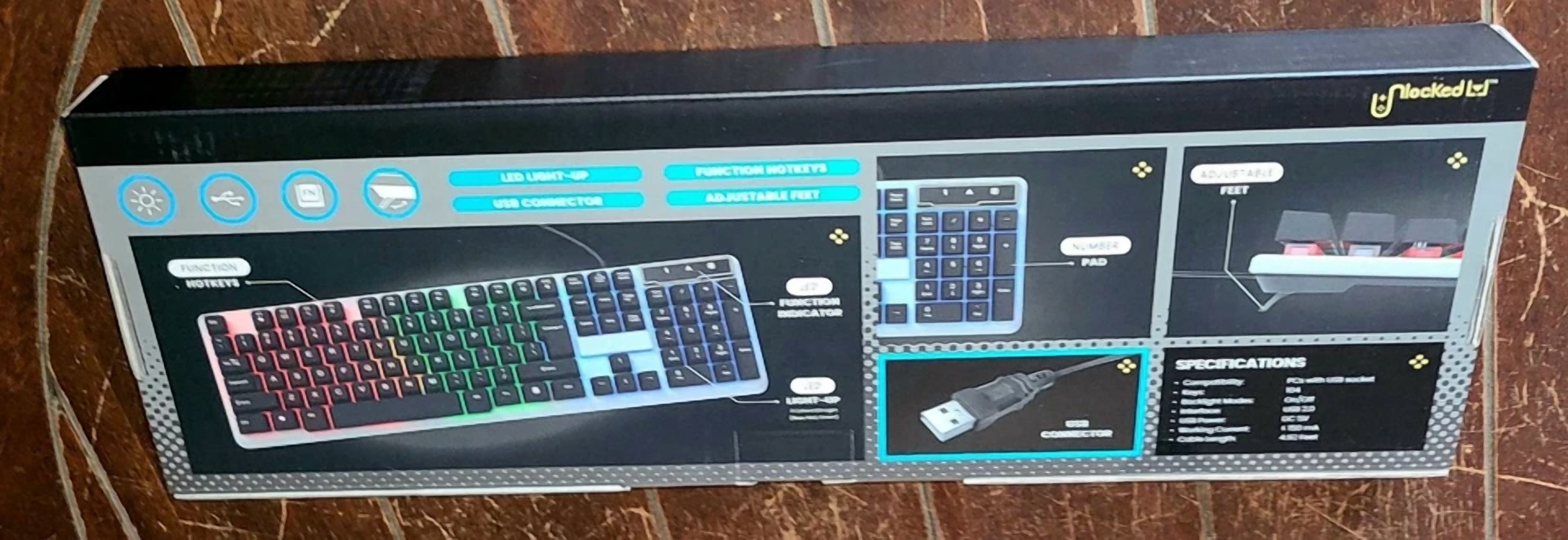 CIRCLE- Unlocked Wired Led Gaming Keyboard ~Universal~ (17" X 5.2" X 1.1") #Gakb-0001