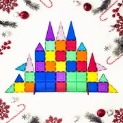 PicassoTiles 61PCS Magnetic Tiles – STEM Educational Construction Building Blocks, Creative Play & Brain Development Toy for Kids Kindergarten Toddler