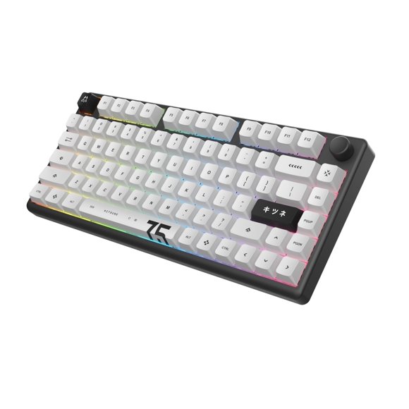 Arbiter Polar 75 - Magnetic Gaming Keyboard - Rapid Trigger w/SOCD Super Tap, CNC Aluminum Frame, Gen 2 Hall Effect Switches, Volume Knob, RGB, Dye-Sub PBT Keycaps - Kitsune Black