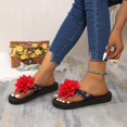 thumbnail image 5 of YOUYEDIAN Pantoufles de Maison pour Femmes Été Chaussures d'Intérieur Mode Sandales Confortables Sandales de Plage de Plage (Rouge), 5 of 5