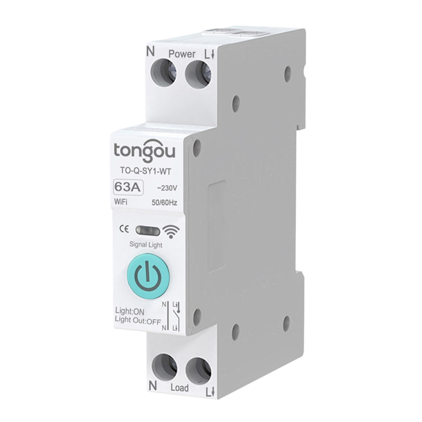 DC WIFI Disyuntor Inteligente 63A Riel DIN para Hogar Inteligente Interruptor de Control Remoto Inalámbrico por Aplicación