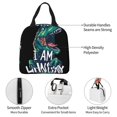 thumbnail image 3 of KLL Hungry Tyrannosaurus Print Insulated Lunch Bag Women, Reusable Cute Tote Lunch Box for Adult & Men, Leakproof Cooler Lunch Bags for Work Office Travel Picnic, 3 of 5