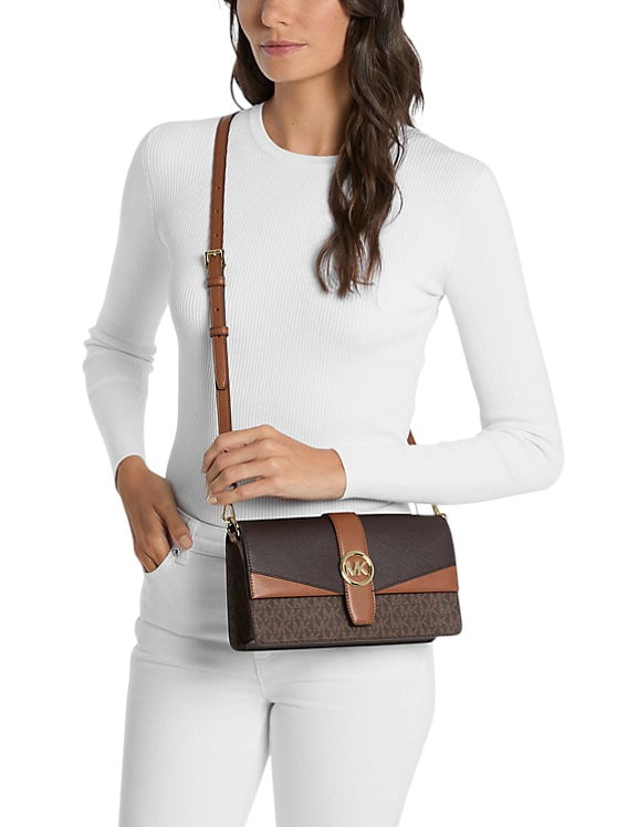 Michael Kors Womens Greenwich Medium Signature Logo