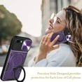 thumbnail image 6 of for iPhone 8 Plus Case/iPhone 7 Plus Case,Metal Stand Ring Holder,Camera Lens Protector 7/8 Plus Cases Women Men,Slim Bumper Full Protection Shockproof Cover (Purple), 6 of 14