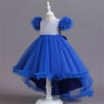 thumbnail image 4 of Otqutp Holiday Dresses for Baby Girls Kids Spring Girls Party Dress for Girls Colorful Kids Gown Girl Tulle Dresses Birthday Party Princess Children Princess Dress(Dark Blue,3-4 Years), 4 of 5