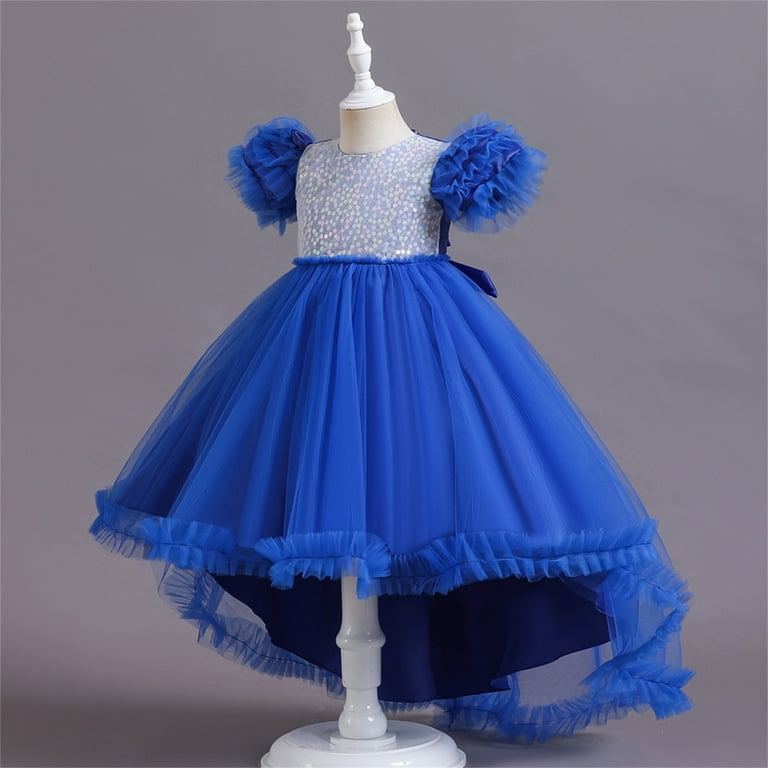 LUOGENLI Cute Summer Dresses For Girls 10-12 Years Old Kids Toddler Baby  Girls Spring Summer Print Ruffle Sleeveless Party Princess Dress Cute  Graduation Dresses For Girls Dark Blue Size 100 - Walmart.com