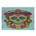 thumbnail image 3 of Day of the Dead Cutting Board, Lady Mommy Skull Head with Flower Hat Spanish and Mexican Art Print, Decorative Tempered Glass Cutting and Serving Board, Small Size, Multicolor, by Ambesonne, 3 of 5