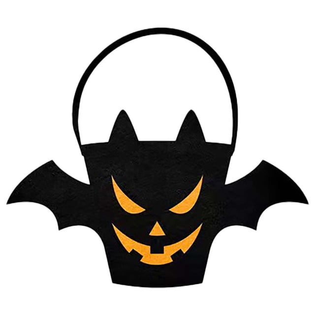 CRCMURE Food Storage Halloween Candy Bag Trick Or Pumpkin Bag Holiday Bucket 6 Clock To Choose From