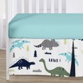 thumbnail image 3 of Sweet Jojo Designs Mod Dinosaur Blue, Green, Grey and White 4 Piece Crib Bedding Set, 3 of 6