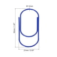 thumbnail image 2 of Unique Bargains Wide Paper Clip Coated Large Clips Bookmarks with Box 2 Inch Blue for Organize Office Home, Pack of 30, 2 of 5