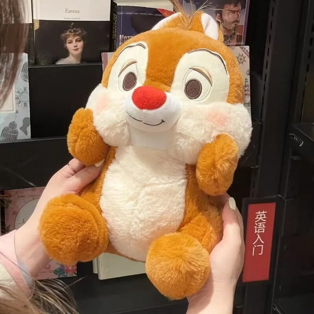 Disney-Mochila De muñeco de peluche portátil para niña, almohada para dormir, regalo de corazón, Chip Dale