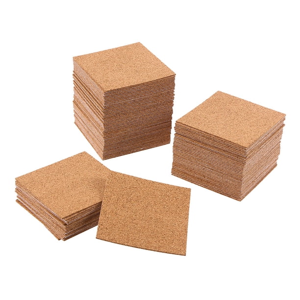 EeaseMX 36 posavasos de corcho autoadhesivos cuadrados con láminas de corcho para manualidades.