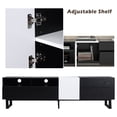 thumbnail image 5 of EUROCO Mid-Century Modern TV Stand Up to 80" Contemporary Rectangle ,Unique Style TV Console Table with Drop Down Door & Large Storage Cabinet for Living Room Bedroom, 5 of 7
