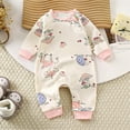 thumbnail image 2 of Akafmk Newborn Boys Infant Girls Bodysuits,Fall Winter Cottons Bodysuits Pajamas,Long Sleeve Bodysuits Graphic Print Casual Onesie Outfits Round Neck Romper Jumpsuit Toddler Boys Clothing 0-3 Months, 2 of 3