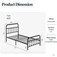 thumbnail image 4 of Walsunny Twin Size Metal Platform Bed Frame with Headboard and Footboard, No Box Spring Needed, Easy Assembly Anti-Slip Support, Storage Space Under the Bed, 4 of 7