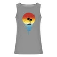 thumbnail image 4 of Zylanna Men's Hawaii Tank Tops Pullover, Crew Neck Cool Vest Sleeveless Beach Vacation Casual T-Shirts for Men Gray Size M, 4 of 4